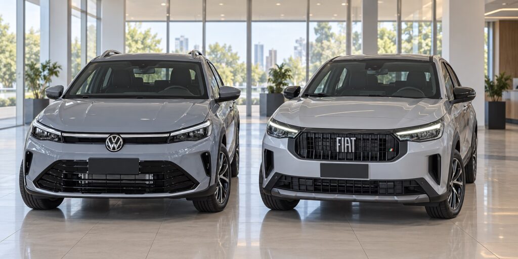 Volkswagen Nivus e Fiat Fastback lado a lado em comparativo