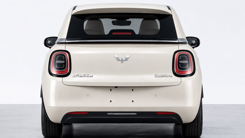 Traseira do Wuling Bingo Pro elétrico