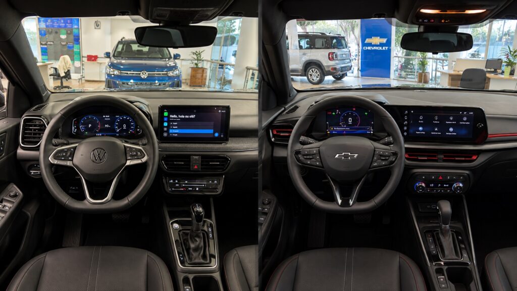 Interior do Volkswagen Tera High e Chevrolet Sonic RS
