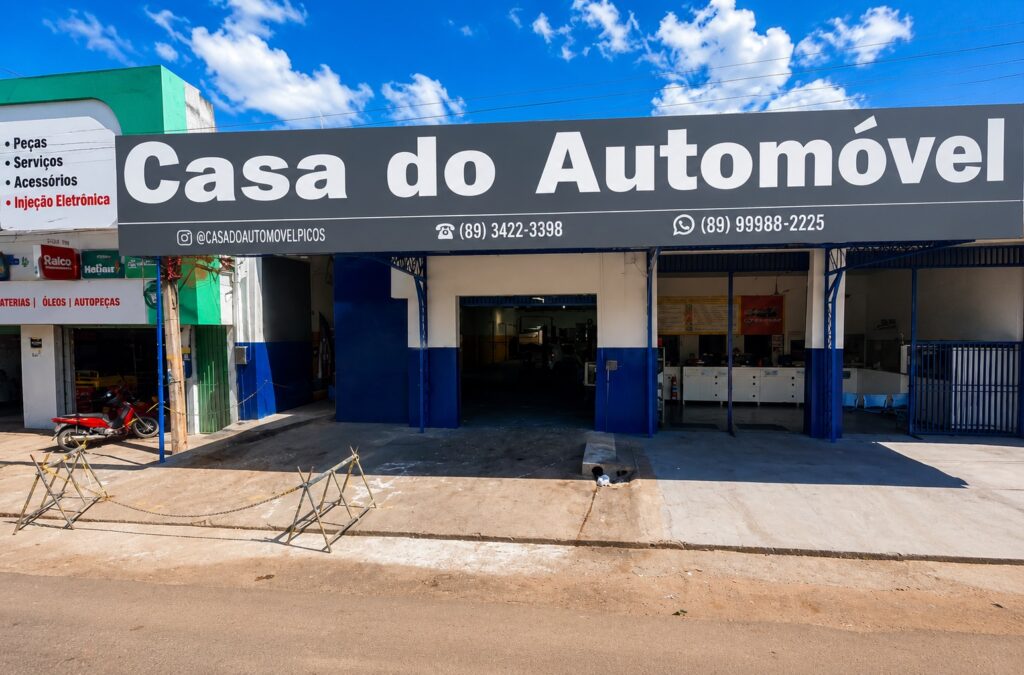 Fachada da Casa do Automóvel em Picos no Piauí