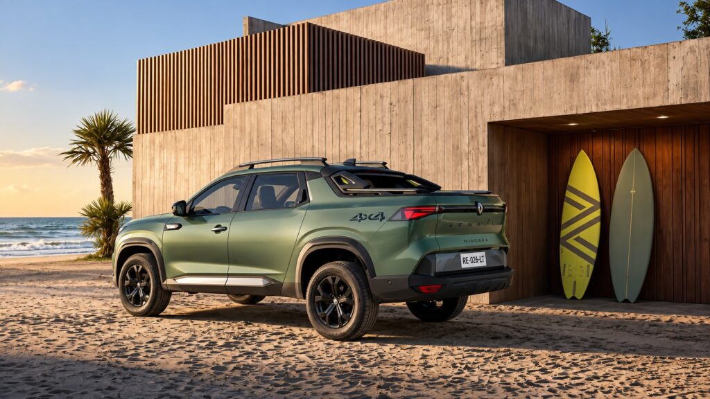 Renault Niagara 2027 4x4 vista de traseira na praia